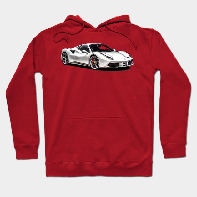 White ferrari Hoodie by remixer2020